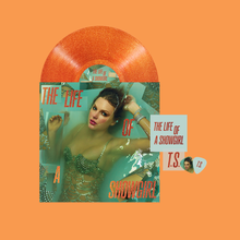Load image into Gallery viewer, THE LIFE OF A SHOWGIRL: SWEAT AND VANILLA PERFUME PORTOFINO ORANGE GLITTER VINYL

